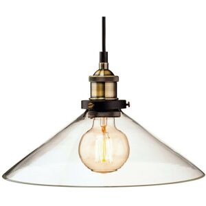 Firstlight Products - Firstlight Empire - 1 Light Dome Ceiling Pendant Antique Brass, Clear Glass, E27 Firstlight Products - Firstlight Empire - 1 Light Dome Ceiling Pendant Antique Brass, Clear Glass, E27