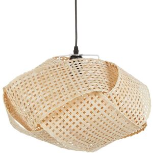 Beliani Halil Natural Bamboo Pendant Light Modern Style Beliani Halil Natural Bamboo Pendant Light Modern Style