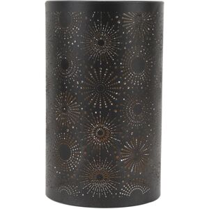 Groofoo - Hollow Lampshade Modern Stylish Iron Carving Craft Metal Straight Round Pattern Hollow Carved Lamp Shade for E27 E26 Table Lamp Groofoo - Hollow Lampshade Modern Stylish Iron Carving Craft Metal Straight Round Pattern Hollow Carved Lamp Shade for E27 E26 Table Lamp