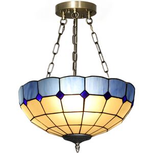 HOMCOM Ceiling Light, Vintage Tiffany Style Chandelier with 3 E27 Sockets HOMCOM Ceiling Light, Vintage Tiffany Style Chandelier with 3 E27 Sockets