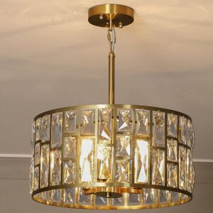 HOMCOM Modern Flush Mount Ceiling Light, Crystal Chandelier for Living Room HOMCOM Modern Flush Mount Ceiling Light, Crystal Chandelier for Living Room
