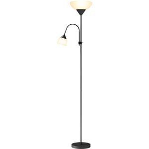 Mother-Child Floor Lamp Duo Light with 2 Switches and Round Base - Homcom Mother-Child Floor Lamp Duo Light with 2 Switches and Round Base - Homcom