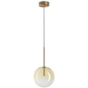Ideal Lux - Equinoxe 20cm Globe Pendant Ceiling Light Shaded Amber Ideal Lux - Equinoxe 20cm Globe Pendant Ceiling Light Shaded Amber
