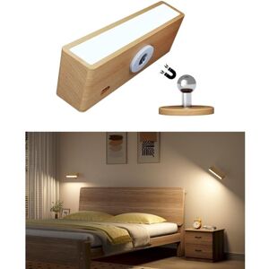 TINOR Indoor Bedroom Wall Light, usb Rechargeable Wireless Wall Bedside Lamp, Brightness Adjustment, Touch, led Wood Wall Lamp TINOR Indoor Bedroom Wall Light, usb Rechargeable Wireless Wall Bedside Lamp, Brightness Adjustment, Touch, led Wood Wall Lamp
