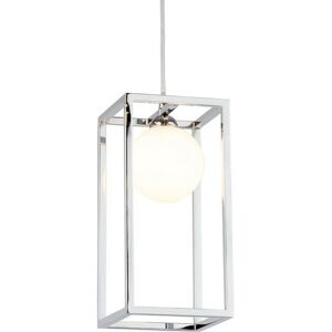 Italux - Daisy - Industrial And Retro Hanging Pendant Chrome 1 Light with Glass Shade, G9 Italux - Daisy - Industrial And Retro Hanging Pendant Chrome 1 Light with Glass Shade, G9