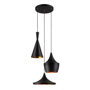 Italux Pedro - Industrial And Retro Hanging Pendant Black 3 Light , E27 Italux Pedro - Industrial And Retro Hanging Pendant Black 3 Light , E27