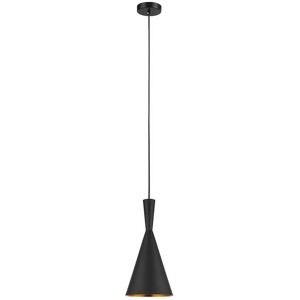 Pedro - Industrial And Retro Hanging Pendant Black, Brass 2 Light with Metal Alloy Shade, E27 - Italux Pedro - Industrial And Retro Hanging Pendant Black, Brass 2 Light with Metal Alloy Shade, E27 - Italux