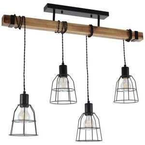 Italux - Ponte - Industrial And Retro Hanging Pendant Black 4 Light , E27 Italux - Ponte - Industrial And Retro Hanging Pendant Black 4 Light , E27