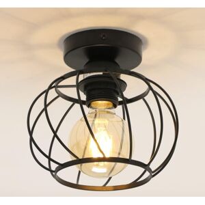 Goeco - Industrial and vintage ceiling light E27 Base Cage Ceiling Lamp For Kitchen Dining Room Curridor Balcony Entrance (Bulb not included) Goeco - Industrial and vintage ceiling light E27 Base Cage Ceiling Lamp For Kitchen Dining Room Curridor Balcony Entrance (Bulb not included)