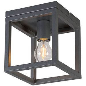 QAZQA Industrial Ceiling Light Dark Grey - Cage QAZQA Industrial Ceiling Light Dark Grey - Cage