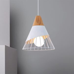 Axhup - Industrial Chandelier Creative Lampshade Ø25cm in Badminton Shape in Metal and Wood Ceiling Light E27 Lamp for Bedroom Living Room Kitchen Axhup - Industrial Chandelier Creative Lampshade Ø25cm in Badminton Shape in Metal and Wood Ceiling Light E27 Lamp for Bedroom Living Room Kitchen