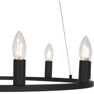 QAZQA Industrial Pendant Lamp Black 7-Lights - Knight QAZQA Industrial Pendant Lamp Black 7-Lights - Knight