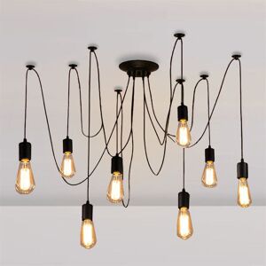 H&M - Vintage Edison Pendant Lamp - 8 Bulb - Black - Industrial Retro H&M - Vintage Edison Pendant Lamp - 8 Bulb - Black - Industrial Retro
