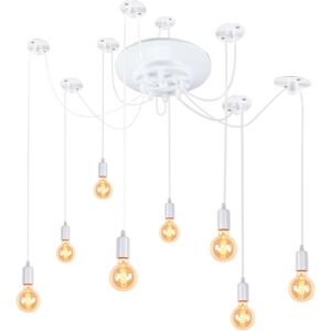 NORCKS Industrial Pendant Lights White Classic Edison Ceiling Light Vintage Ceiling Lights E27 Retro Antique Spider Chandelier 8 Heads NORCKS Industrial Pendant Lights White Classic Edison Ceiling Light Vintage Ceiling Lights E27 Retro Antique Spider Chandelier 8 Heads