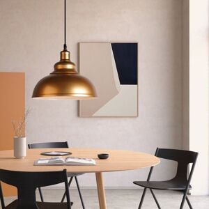Wottes - Industrial Vintage Ceiling Pendant Light Metal Hanging Lamp Adjustable 100cm Chandelier Gold Ø29CM Wottes - Industrial Vintage Ceiling Pendant Light Metal Hanging Lamp Adjustable 100cm Chandelier Gold Ø29CM