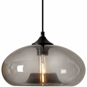 DEWDAT Industrial Vintage Colorful Glass Pendant Light Retro Loft Bar E27 Ceiling Hanging Lamp Kitchen Dining Room Bedroom Chandelier 28cm (Grey) [Energy DEWDAT Industrial Vintage Colorful Glass Pendant Light Retro Loft Bar E27 Ceiling Hanging Lamp Kitchen Dining Room Bedroom Chandelier 28cm (Grey) [Energy