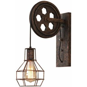 H&H Vintage Industrial Wall Lamp - E27 Retro Pulley Light Fixture H&H Vintage Industrial Wall Lamp - E27 Retro Pulley Light Fixture
