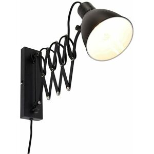 QAZQA Industrial wall lamp black adjustable - Merle QAZQA Industrial wall lamp black adjustable - Merle