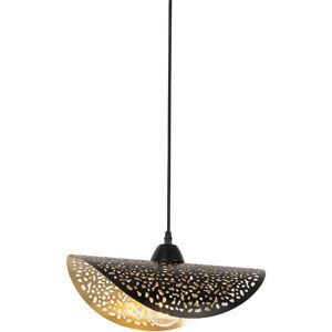 QAZQA Japke Steel Black Gold Pendant Light - 35cm - Interior Lighting QAZQA Japke Steel Black Gold Pendant Light - 35cm - Interior Lighting