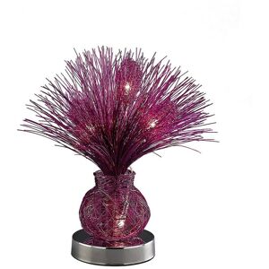 INSPIRED LIGHTING Inspired Clearance - (DH) Lenore Table Lamp 4 Light G4 Purple/Polished Polished Chrome, NOT LED/CFL Compatible INSPIRED LIGHTING Inspired Clearance - (DH) Lenore Table Lamp 4 Light G4 Purple/Polished Polished Chrome, NOT LED/CFL Compatible
