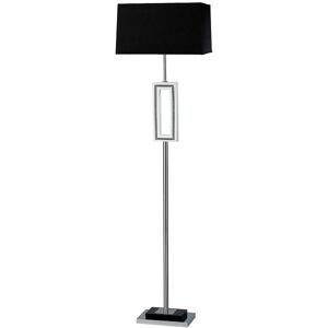 Inspired Lighting - Inspired Clearance - (dh) Linea Floor Lamp E27 Black Shade Polished Chrome/Black/Crystal Inspired Lighting - Inspired Clearance - (dh) Linea Floor Lamp E27 Black Shade Polished Chrome/Black/Crystal