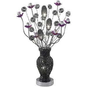 Inspired Lighting - Inspired Clearance - (dh) Nevada Table Lamp 4 Light G4 Black/Purple/Crystal, not led/cfl Compatible Inspired Lighting - Inspired Clearance - (dh) Nevada Table Lamp 4 Light G4 Black/Purple/Crystal, not led/cfl Compatible