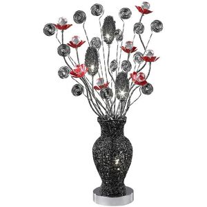 Inspired Lighting - Inspired Clearance - (dh) Nevada Table Lamp 4 Light G4 Black/Red/Crystal, not led/cfl Compatible Inspired Lighting - Inspired Clearance - (dh) Nevada Table Lamp 4 Light G4 Black/Red/Crystal, not led/cfl Compatible
