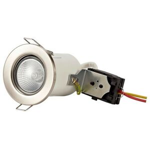 Inspired Lighting - Inspired Deco - Agni - Fixed Fire Rated Recessed Downlight, Satin Nickel, GU10, IP20 Inspired Lighting - Inspired Deco - Agni - Fixed Fire Rated Recessed Downlight, Satin Nickel, GU10, IP20