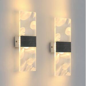 COMELY Wall Light 12W Modern Acrylic Indoor - 2 Pieces - Silver COMELY Wall Light 12W Modern Acrylic Indoor - 2 Pieces - Silver