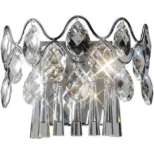 Inspired Lighting Kenzie Wall Lamp Switched 3 Light G4 Polished Chrome/Crystal - Wall Lamp Inspired Lighting Kenzie Wall Lamp Switched 3 Light G4 Polished Chrome/Crystal - Wall Lamp