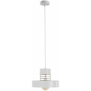 Keter Lighting - Keter Bossi Wire Dome Pendant Ceiling Light Gold, White, 30cm, 1x E27 Keter Lighting - Keter Bossi Wire Dome Pendant Ceiling Light Gold, White, 30cm, 1x E27