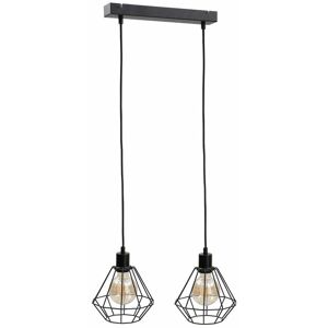 KETER LIGHTING Keter Foskal Bar Pendant Ceiling Light Black, 50cm, 2x E27 KETER LIGHTING Keter Foskal Bar Pendant Ceiling Light Black, 50cm, 2x E27