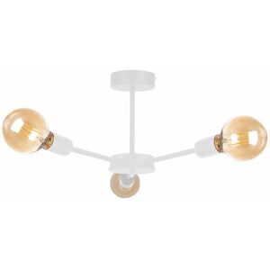 Keter Lighting - Keter Sun Multi Arm Semi Flush Ceiling Light White, 40cm, 3x E27 Keter Lighting - Keter Sun Multi Arm Semi Flush Ceiling Light White, 40cm, 3x E27