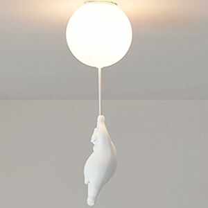DEWDAT Childrens Ceiling Light White Acrylic Lampshade,Creative Polar Bear Ceiling Light Modern Cartoon Decor Lamp Fixture Indoor Lighting for Boy Girl DEWDAT Childrens Ceiling Light White Acrylic Lampshade,Creative Polar Bear Ceiling Light Modern Cartoon Decor Lamp Fixture Indoor Lighting for Boy Girl