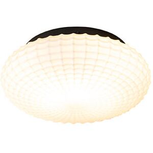 Qazqa - Classic Ceiling Light Black with Opal Glass 23 cm IP44 - Nohmi Qazqa - Classic Ceiling Light Black with Opal Glass 23 cm IP44 - Nohmi