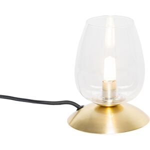 QAZQA Elien Gold Table Lamp - Classic Glass Interior Light QAZQA Elien Gold Table Lamp - Classic Glass Interior Light