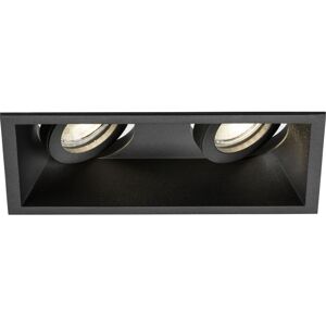 Knightsbridge - Dipa Twin Tilt Square Anti-Glare Downlight Black - DIC2TSB Knightsbridge - Dipa Twin Tilt Square Anti-Glare Downlight Black - DIC2TSB