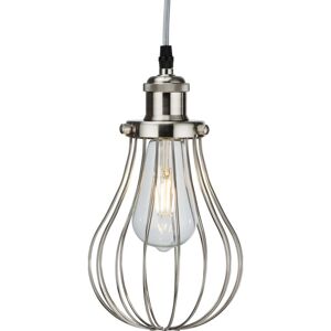Pendant Cage - Brushed Chrome - CAG3BC - Knightsbridge Pendant Cage - Brushed Chrome - CAG3BC - Knightsbridge