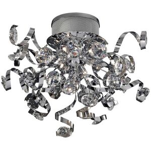 Inspired Lighting Kurlz Ceiling 9 Light G4 Chrome Crystal - Ceiling Light Inspired Lighting Kurlz Ceiling 9 Light G4 Chrome Crystal - Ceiling Light