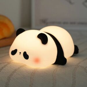 LINGHHANG Lampe panda LED mignonne, veilleuse animale en silicone de qualité alimentaire, à intensité variable, cadeau mignon, décoration de bureau/chambre LINGHHANG Lampe panda LED mignonne, veilleuse animale en silicone de qualité alimentaire, à intensité variable, cadeau mignon, décoration de bureau/chambre
