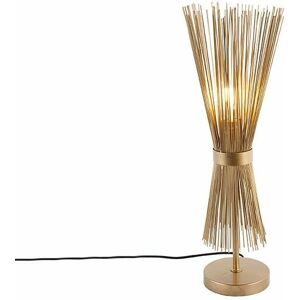 QAZQA Rustic Table Lamp Brass - Broom QAZQA Rustic Table Lamp Brass - Broom