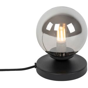 QAZQA Athens Black Glass Steel Table Lamp QAZQA Athens Black Glass Steel Table Lamp