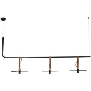 LARISSA LIGHTING Larissa Aytos Ceiling Pendant Bar Light led 24W Black-Leather LARISSA LIGHTING Larissa Aytos Ceiling Pendant Bar Light led 24W Black-Leather