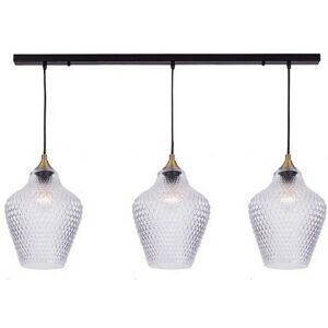Larissa Lighting - Larissa Rhodes Ceiling Pendant Bar Light 3x E27 Max 40W Black Larissa Lighting - Larissa Rhodes Ceiling Pendant Bar Light 3x E27 Max 40W Black