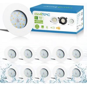 Longziming - Led Bathroom Recessed Spotlight, 10 x 5.5W Slimline led Downlight 30mm 6500K Cool White 600LM, IP44 Waterproof Recessed Spotlight Longziming - Led Bathroom Recessed Spotlight, 10 x 5.5W Slimline led Downlight 30mm 6500K Cool White 600LM, IP44 Waterproof Recessed Spotlight