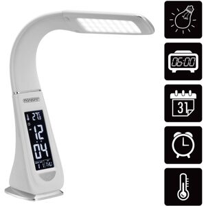 Smart Digital Desk Lamp Digital Display Time Alarm Clock Temperature Calendar Dimmable, 3 Brightness Settings Bedside, Office, Table Light - Monzana Smart Digital Desk Lamp Digital Display Time Alarm Clock Temperature Calendar Dimmable, 3 Brightness Settings Bedside, Office, Table Light - Monzana