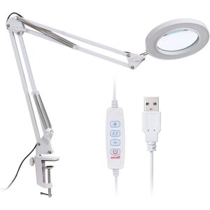 Ikodm - led Magnifying Lamp, usb Desk Lamp, 8x Magnification, 10 Adjustable Brightness Levels, White Ikodm - led Magnifying Lamp, usb Desk Lamp, 8x Magnification, 10 Adjustable Brightness Levels, White