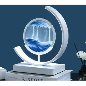 Dewdat - led Moving Sand Art Table Lamp, 3D Hourglass Deep Sea Landscape Display Flowing Frame 12 Inch Bedside Lamp Home Decoration Dewdat - led Moving Sand Art Table Lamp, 3D Hourglass Deep Sea Landscape Display Flowing Frame 12 Inch Bedside Lamp Home Decoration