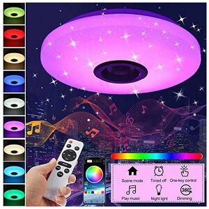 Coavas - led Music Ceiling Light with Bluetooth Speaker, 36W Ceiling Lamp 3980 lm rgb led Ceiling Light for Music, Ceiling Lights, App Remote Control Coavas - led Music Ceiling Light with Bluetooth Speaker, 36W Ceiling Lamp 3980 lm rgb led Ceiling Light for Music, Ceiling Lights, App Remote Control