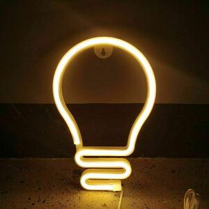 Hoopzi - led Neon Light Bulb Shape Neon Light Sign USB/Battery Operated Neon Night Light Colorful led Neon Lamp Wall Decoration for Home Bar Wedding Hoopzi - led Neon Light Bulb Shape Neon Light Sign USB/Battery Operated Neon Night Light Colorful led Neon Lamp Wall Decoration for Home Bar Wedding